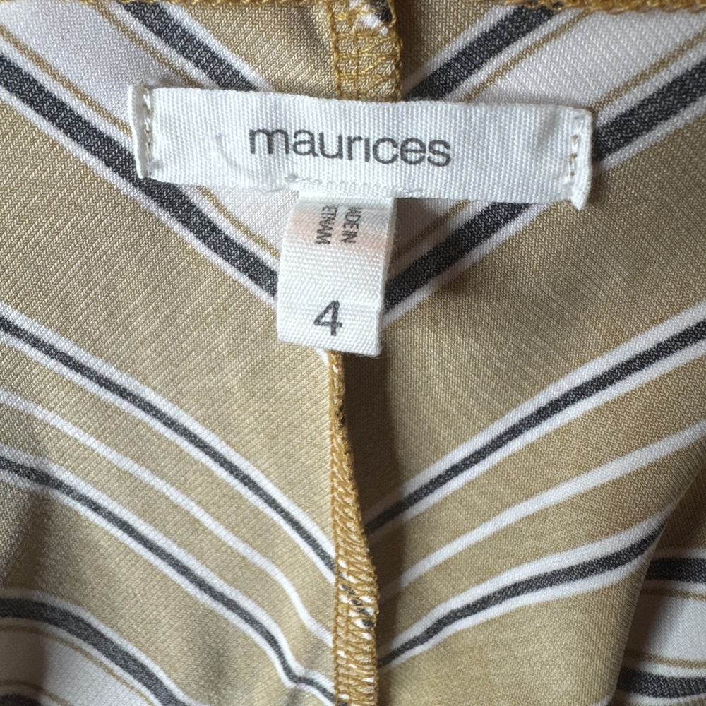 Maurice’s Mustard Striped Maxi Dress Button Front - Picture 6 of 6